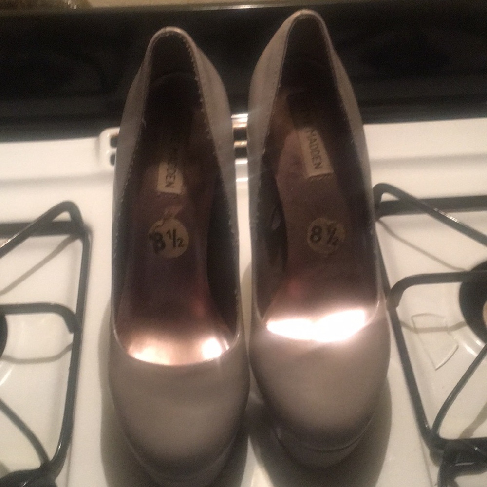 Grey Steve Madden Platforms